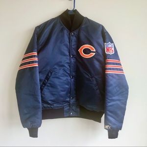 90s VTG STARTER CHICAGO BEARS Jacket Satin Snap M